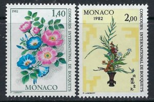 Monaco 1309-10 MNH 1981 Flower Show (ak3291)
