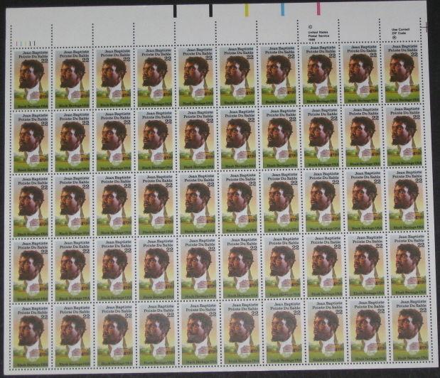 US #2249 22¢ Jean Baptiste Pointe DuSable, Sheet of 50