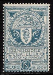 1906 Italy Poster Stamp Milan International Philatelic Exhibition MNH