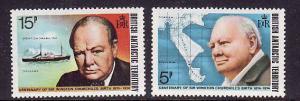 British Antarctic Territory-Sc#62-3- id2-unused NH set-Winston Churchill-1974-