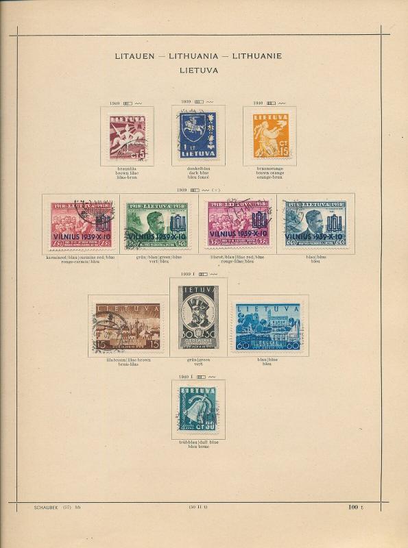 LITHUANIA 1919/30s Used Collection(Apx 70 Items) AC 1330