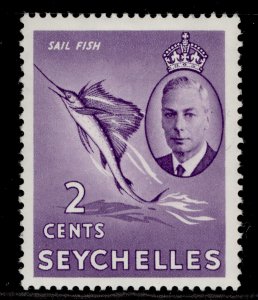 SEYCHELLES QEII SG158, 2c lilac, LH MINT.