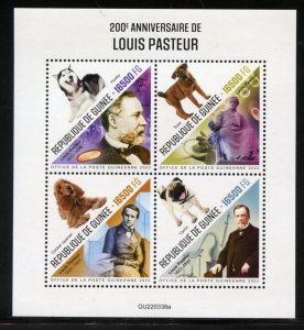 GUINEA  2022  200th BIRTH OF LOUIS PASTEUR SHEET MINT NEVER HINGED