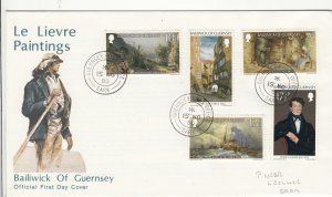 Guernsey Le Lievre Paintings 1980  FDC pmk SARK