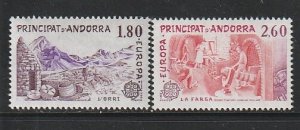 1983 Andorra, French - Sc 307-8 - MH VF - 2 single - Europa