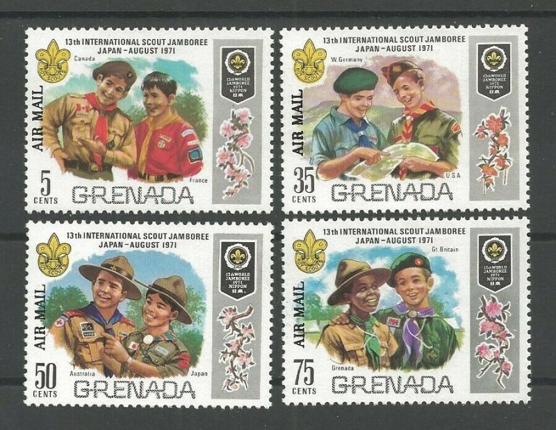 1972 Boy Scout Grenada World Jamboree Japan overprint AirMail