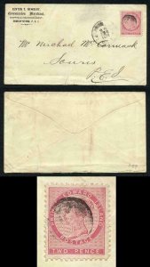 PRINCE EDWARD Is SG12 1862-69 2d rose perf 11.5-12 on Cover