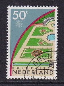 Netherlands  #679  cancelled  1986 Europa 50c palace gardens