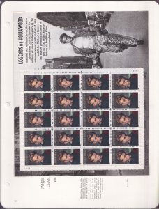 Scott #3082-3086a-3088-3089 James Dean Iowa 2 White Ace Pages - Sheet & Singles