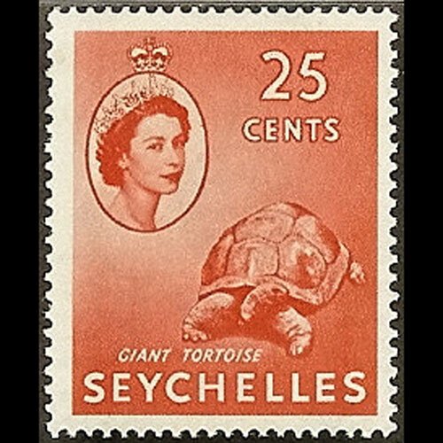 SEYCHELLES 1954 - Scott# 180 Giant Tortoise 25c LH