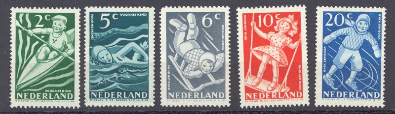 Netherlands Sc# B189-B193 MNH 1948 Child Welfare