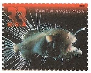 US 3439 Deep Sea Creatures Fanfin Anglerfish 33c single (1 stamp) MNH 2000 