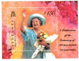 Alderney 2000 - Queen Mother Birthday  Miniature Sheet superb Unmounted mint NHM