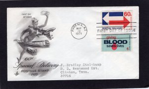 E23 Special Delivery, FDC Art Craft cachet addressed