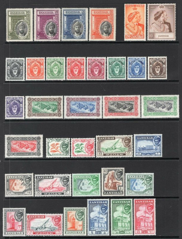 Zanzibar 1936-57 Group of Better Sets Mint 