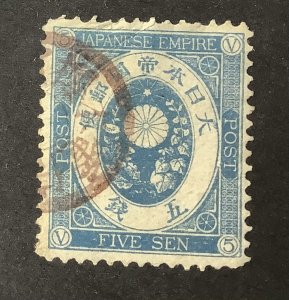 Japan 1883  Scott  74 used - 5s,  Imperial Crest