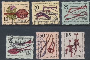 German Democratic Republic  SC# 2213 - 2218  Medical Used  see scans