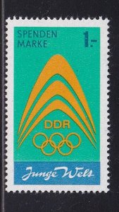 German Democratic Republic  DDR  MNH 1971 spendenmarke mit frankaturkraft