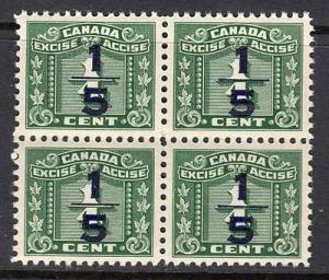 CANADA FX104 NH '34-48 1/5 on 1/4c surcharge Excise reven...