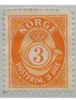 NORGE, 1937, MH 3ore orange