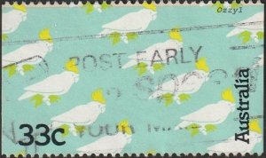 Australia #948 1985 33c  Sulphur-crested Cockatoos USED-Fine-NH. 