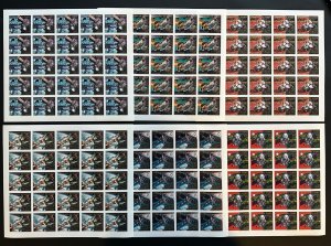 1988 Stamps Full Set in Sheets Space Travel (Ariane 5) Guinea #1201/1206 Imperfect-