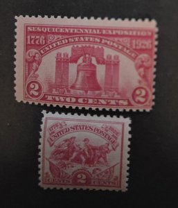 US Scott 627 629 Liberty Bell White Plains MINT Stamp Lot MNH OG Unused T19284