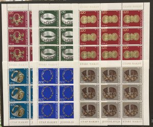 Yugoslavia 1974 #1235-40 M/S, Antique Jewelry, MNH, CV $14.85