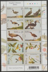 SINGAPORE - 2002 - History, Birds - Perf 10v Sheet - Mint Never Hinged