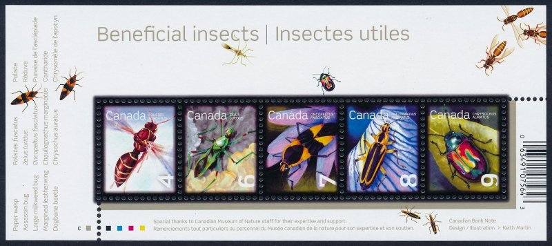 Canada 2010 ,Beneficial Insects ,  MNH S/Sheet # 2410a