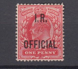 J39130 jlstamps, 1902-4 great britain mh #o20, I.R. official ovpt