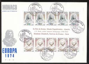 Monaco 904a Europa Sheetlet U/A FDC