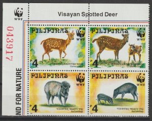 PHILIPPINES 1997 WWF SG 2992/5 MNH