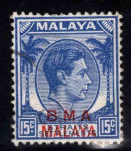 Straits Settlements Scott 265 BMA MALAYA overprint Used