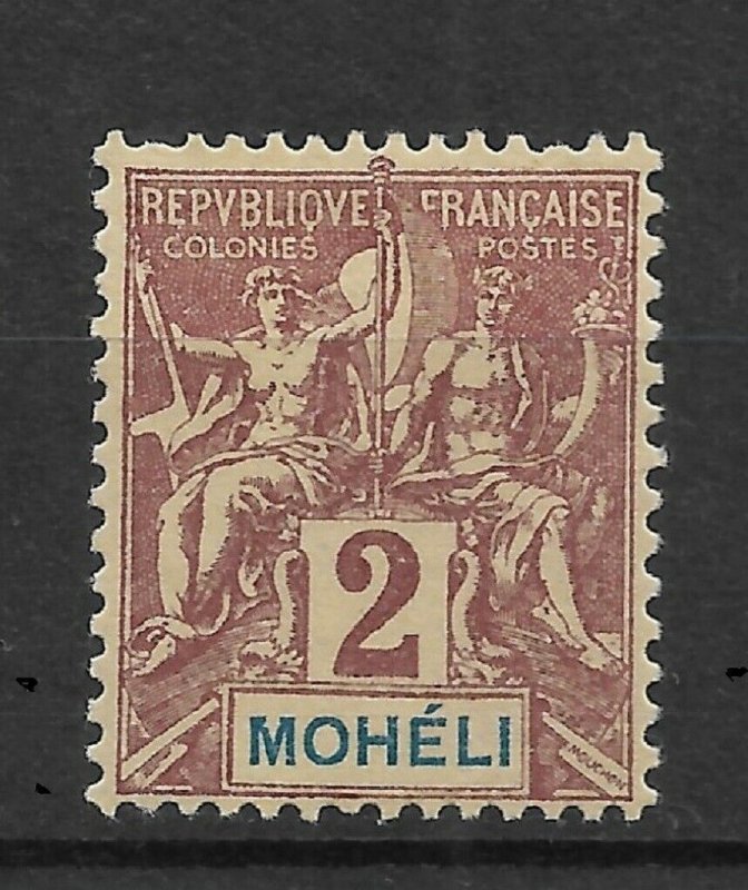 French MOHELI 1906, Navigation & Commerce 2c, Scott # 2,VF MH*OG (RMD-8)