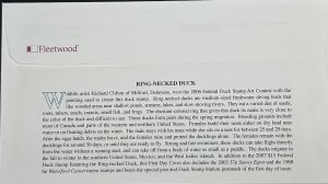 United States SC#RW74 2007 Duck Stamp First Day Issue Ring-Necked Duck