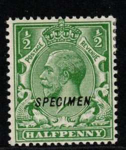 GB SGN33t 1924 ½d GREEN SPECIMEN TYPE 23 MTD MINT