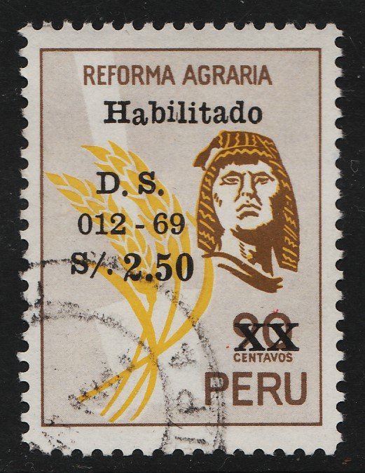 Peru 1969 Agrarian Reform Law 90c+2.50s (1/3) USED