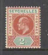 SEYCHELLES Sc# 38 MH FVF Royal King Edward VII WMK 2