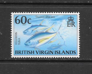BRITISH VIRGIN ISLANDS #855 YELLOWFIN TUNA MNH