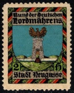 Vintage German Poster Stamp Federation of Germans of North Moravia