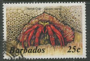 Barbados -Scott 646 -  Marine Life Issue - 1985-86 - FU - Single 25c Stamps