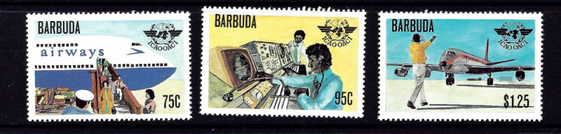 Barbuda 391-93 NH 1979 Airplaes