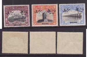 Pakistan Bahawalpur-Sc#O8-O10- id9-unused og NH set-KGVI-1945-Palace-Temple-#O10