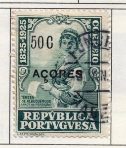 Azores 1921-25 Issue Fine Used 50c. Optd 141362