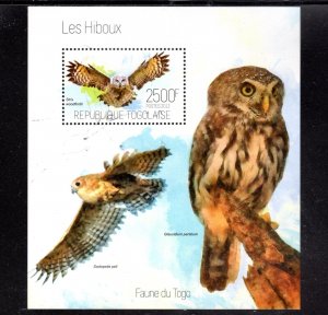 TOGO 2013 OWLS MINT VF NH O.G S/S ( 34TO)a