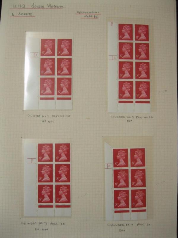 SPECIALISED COLLECTION OF U/M 8p MACHINS + CYLINDER BLOCKS ON 6  PAGES