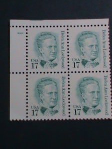 ​UNITED STATES-1986-SC#2178-BELVA ANN LOCKWOOD BLOCK OF 4 STAMPS-MNH-VERY FINE