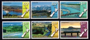 New Zealand 1997 Scenic Trains Complete Mint MNH Set SC 1446-1451