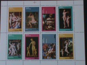 STAFFA-SCOTLAND-WORLD FAMOUS NUDE ARTS PAINTING MNH SHEET VF-EST.VALUE $12